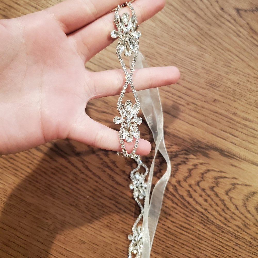 NWT Crystal Sash David's Bridal